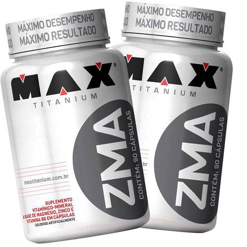 2x Zma Max Titanium 90 Capsulas - Aumento de Testosterona