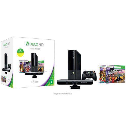 Xbox 360 4 Gb + Kinect + Joga na Live Lt 3.0