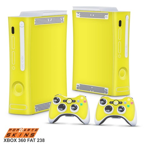Xbox 360 Fat Skin - Amarelo Adesivo Brilhoso