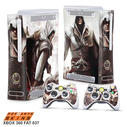 Xbox 360 Fat Skin - Assassins Creed 2 Adesivo Brilhoso