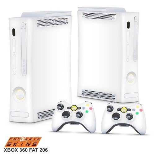 Xbox 360 Fat Skin - Branco Adesivo Brilhoso