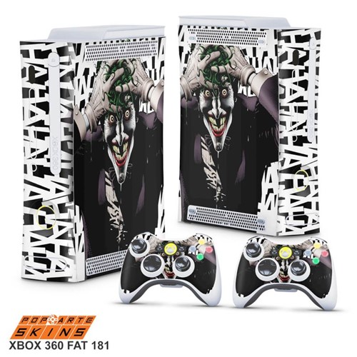 Xbox 360 Fat Skin - Joker Coringa Adesivo Brilhoso