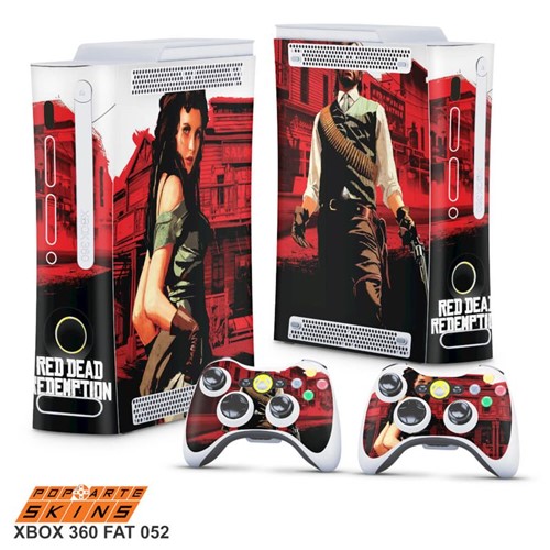 Xbox 360 Fat Skin - Red Dead Redemption Adesivo Brilhoso