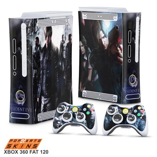 Xbox 360 Fat Skin - Resident Evil 6 Adesivo Brilhoso