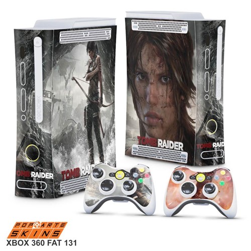 Xbox 360 Fat Skin - Tomb Raider Adesivo Brilhoso