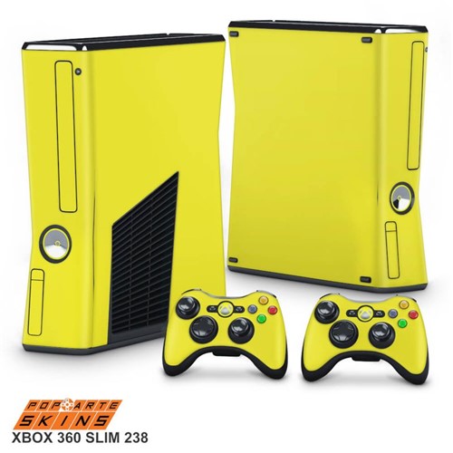 Xbox 360 Slim Skin - Amarelo Adesivo Brilhoso