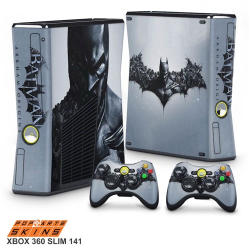 Xbox 360 Slim Skin - Batman Arkham Origins Adesivo Brilhoso