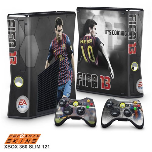 Xbox 360 Slim Skin - FIFA 13 Adesivo Brilhoso