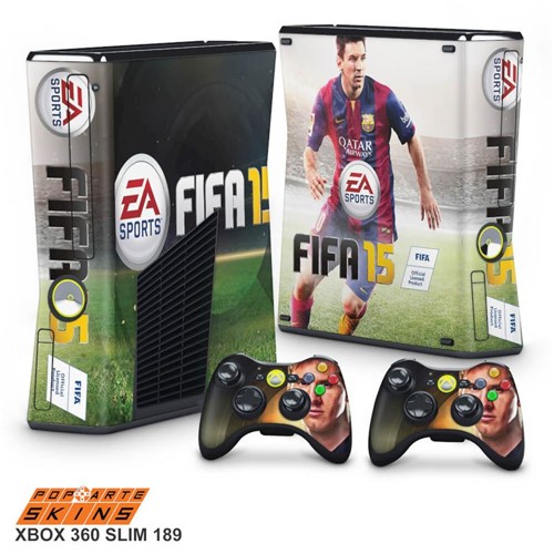 Xbox 360 Slim Skin - FIFA 15 Adesivo Brilhoso