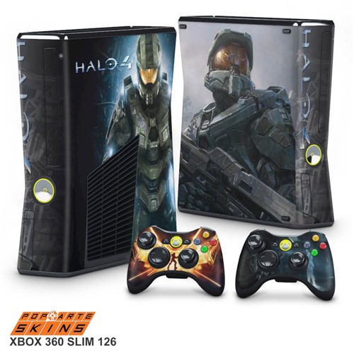 Xbox 360 Slim Skin - Halo 4 Adesivo Brilhoso