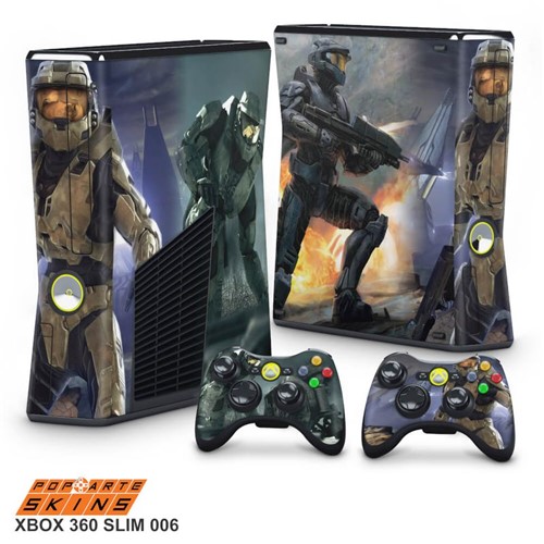 Xbox 360 Slim Skin - Halo 3 Adesivo Brilhoso