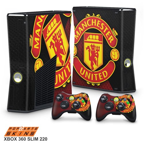 Xbox 360 Slim Skin - Manchester United Adesivo Brilhoso