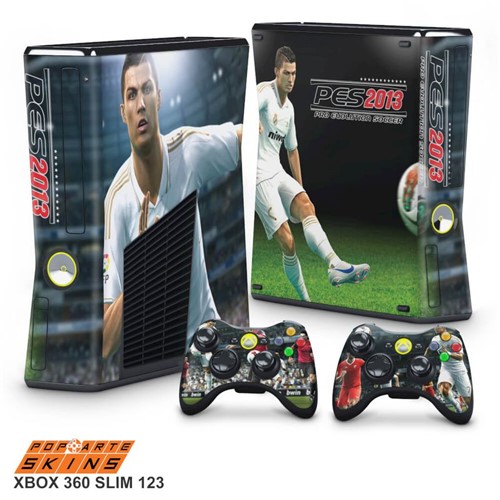 Xbox 360 Slim Skin - PES 2013 Adesivo Brilhoso