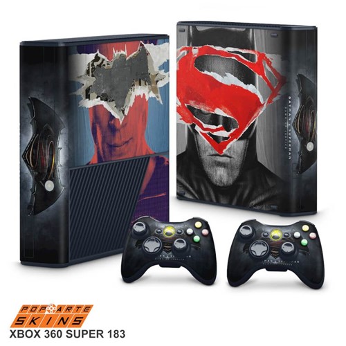 Xbox 360 Super Slim Skin - Batman Vs Superman Adesivo Brilhoso