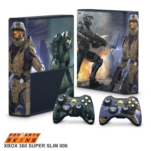 Xbox 360 Super Slim Skin - Halo 3 Adesivo Brilhoso