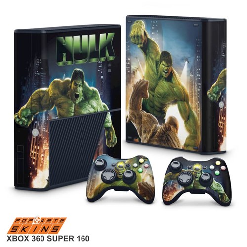 Xbox 360 Super Slim Skin - Hulk Adesivo Brilhoso