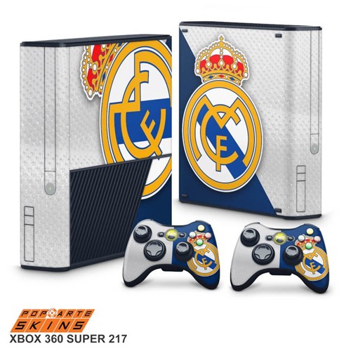 Xbox 360 Super Slim Skin - Real Madrid FC Adesivo Brilhoso