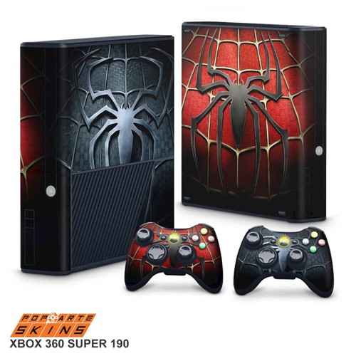 Xbox 360 Super Slim Skin - Spiderman Homem-Aranha #A Adesivo Brilhoso