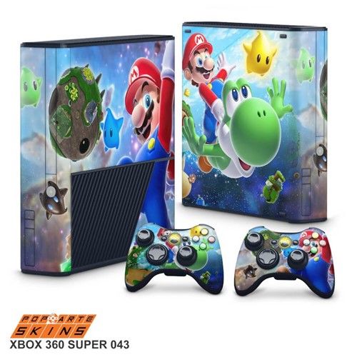 Xbox 360 Super Slim Skin - Super Mario Adesivo Brilhoso