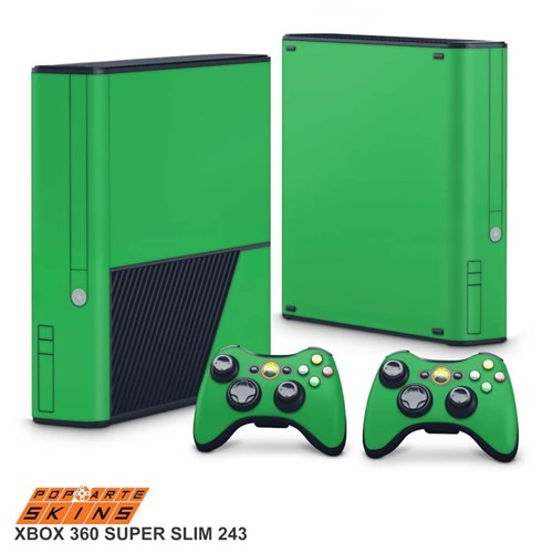 Xbox 360 Super Slim Skin - Verde Adesivo Brilhoso