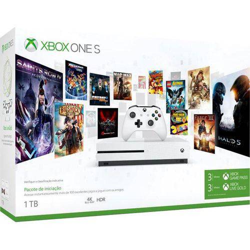 Xbox One S 1 TB + Live Gold + Gamepass