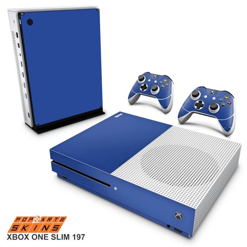 Xbox One Slim Skin - Azul Escuro Adesivo Brilhoso
