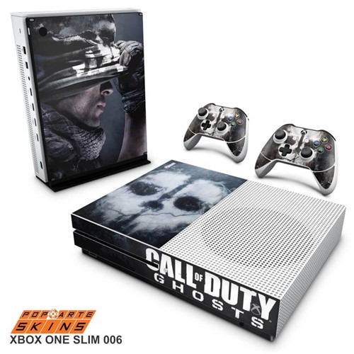 Xbox One Slim Skin - Call Of Duty Ghosts Adesivo Brilhoso