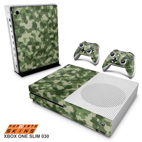 Xbox One Slim Skin - Camuflagem Verde Adesivo Brilhoso