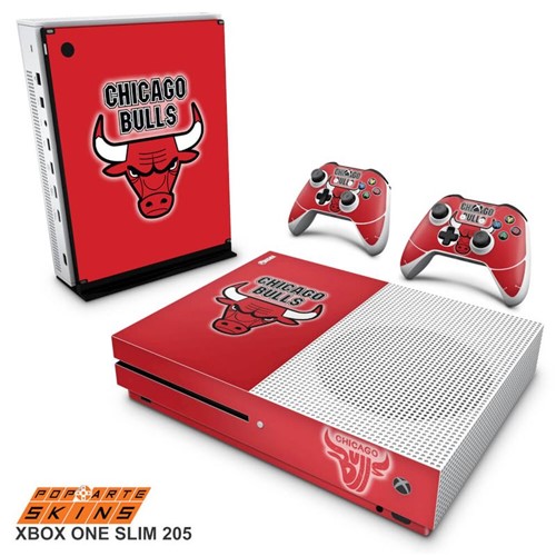 Xbox One Slim Skin - Chicago Bulls - NBA Adesivo Brilhoso