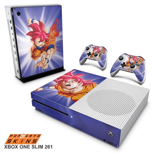 Xbox One Slim Skin - Dragon Ball Super Goku Adesivo Brilhoso