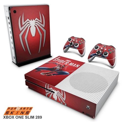 Xbox One Slim Skin - Homem Aranha Spider-man Adesivo Brilhoso