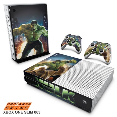Xbox One Slim Skin - Hulk Adesivo Brilhoso