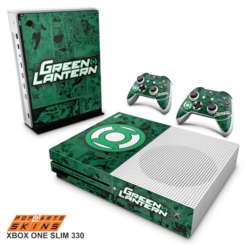 Xbox One Slim Skin - Lanterna Verde Comics Adesivo Brilhoso