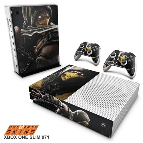 Xbox One Slim Skin - Mortal Kombat X Adesivo Brilhoso