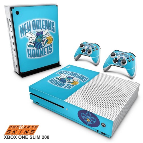 Xbox One Slim Skin - New Orleans Hornets - NBA Adesivo Brilhoso