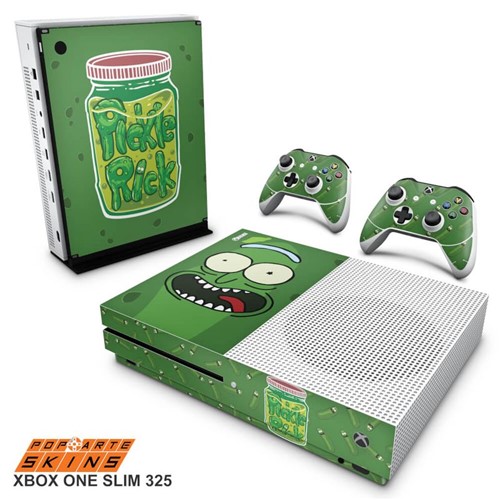 Xbox One Slim Skin - Pickle Rick And Morty Adesivo Brilhoso