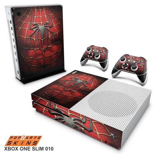 Xbox One Slim Skin - Spider Man - Homem Aranha Adesivo Brilhoso