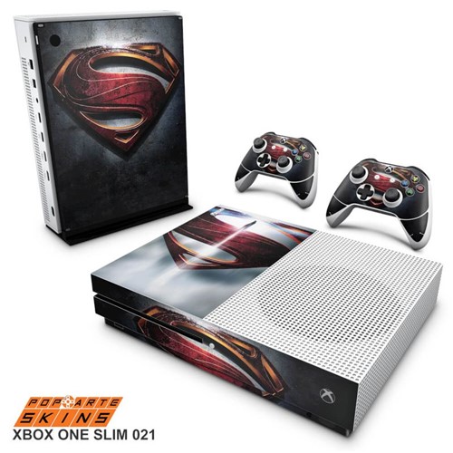 Xbox One Slim Skin - Superman - Super Homem Adesivo Brilhoso