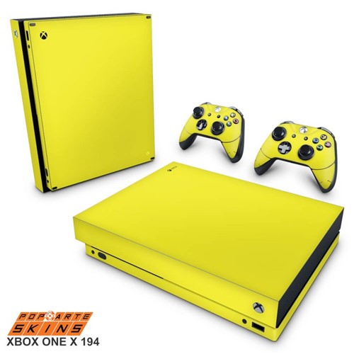 Xbox One X Skin - Amarelo Adesivo Brilhoso