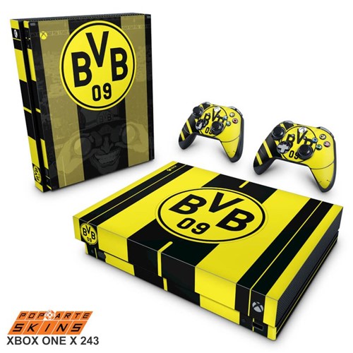 Xbox One X Skin - Borussia Dortmund BVB 09 Adesivo Brilhoso