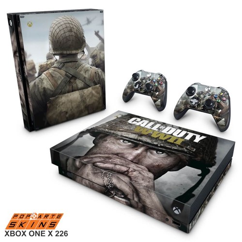Xbox One X Skin - Call Of Duty WW2 Adesivo Brilhoso