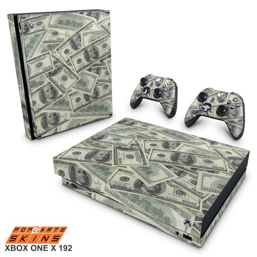 Xbox One X Skin - Dollar Money Dinheiro Adesivo Brilhoso