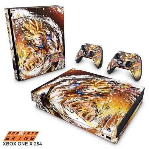 Xbox One X Skin - Dragon Ball FighterZ Adesivo Brilhoso