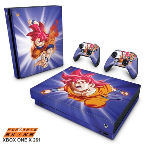 Xbox One X Skin - Dragon Ball Super Goku Adesivo Brilhoso