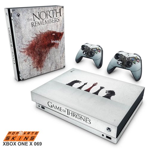 Xbox One X Skin - Game Of Thrones #A Adesivo Brilhoso