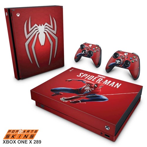 Xbox One X Skin - Homem Aranha Spider-man Adesivo Brilhoso