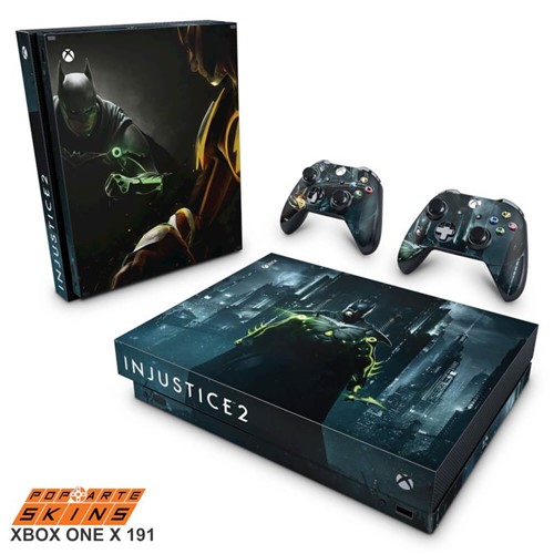 Xbox One X Skin - Injustice 2 Adesivo Brilhoso