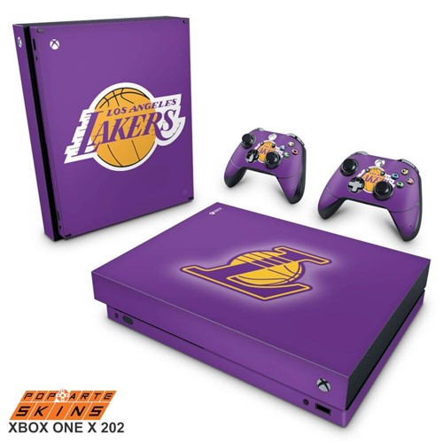 Xbox One X Skin - Los Angeles Lakers - NBA Adesivo Brilhoso