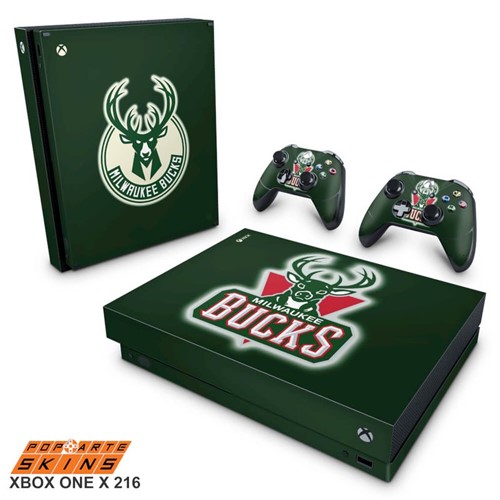 Xbox One X Skin - Milwaukee Bucks - NBA Adesivo Brilhoso
