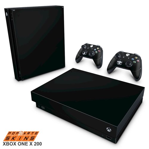 Xbox One X Skin - Preto Black Piano Adesivo Brilhoso